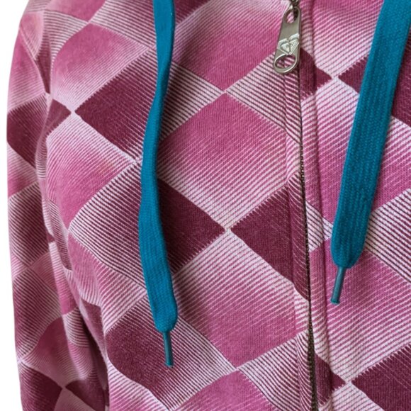 ROXY - Pink / Aqua - Long Sleeve Full Zip Hoody - XL (fit Med adult) - Picture 11 of 11